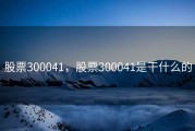 股票300041，股票300041是干什么的