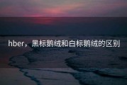 hber，黑标鹅绒和白标鹅绒的区别