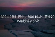 300110华仁药业，300110华仁药业2015年跌停多少次