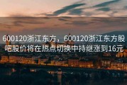 600120浙江东方，600120浙江东方股吧股价将在热点切换中持继涨到16元