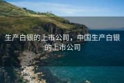 生产白银的上市公司，中国生产白银的上市公司