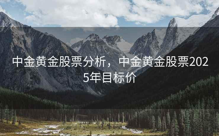 中金黄金股票分析,中金黄金股票2025年目标价 中金黄金股票分析,中金黄金股票2025年目标价
