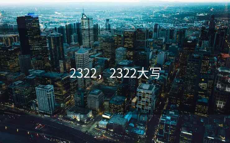2322，2322大写