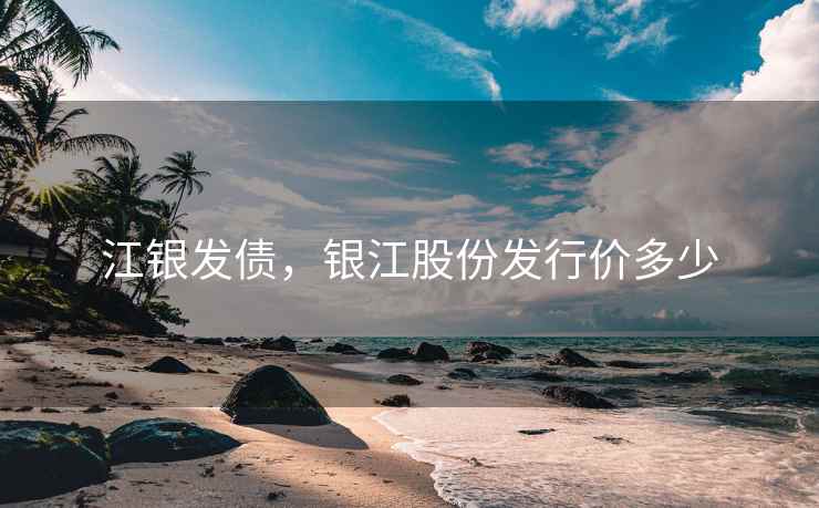 江银发债，银江股份发行价多少