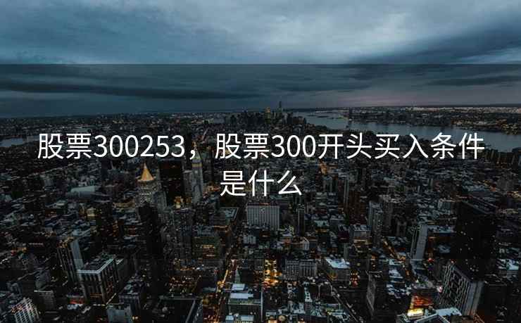 股票300253，股票300开头买入条件是什么